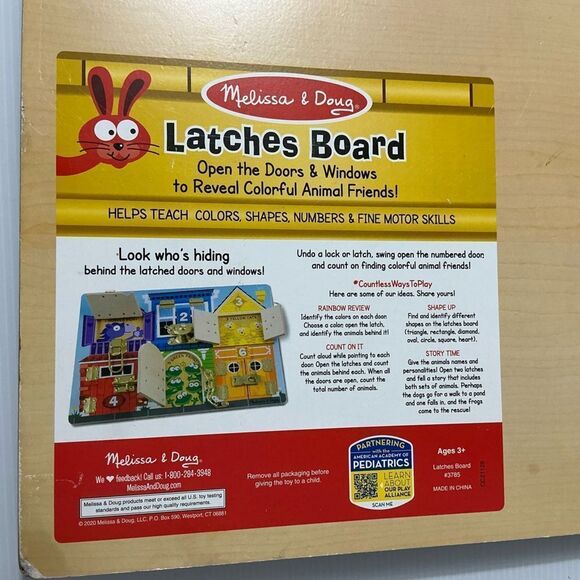 Melissa and Doug Hand Crafted Latches Board Ages 3+ - Picture 4 of 4